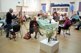 Hertford Art Society inside Cowbridge Hall