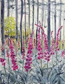 Bramfield Wood Foxgloves by Frances Stevenson (Ref: 116)