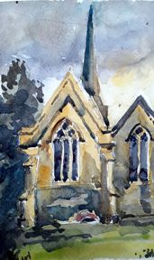 Bramfield Church by Ray Ward (Ref: 128)