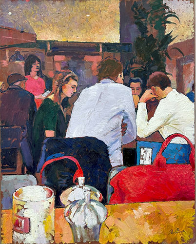 The Cafe by David Stowe - Oil 