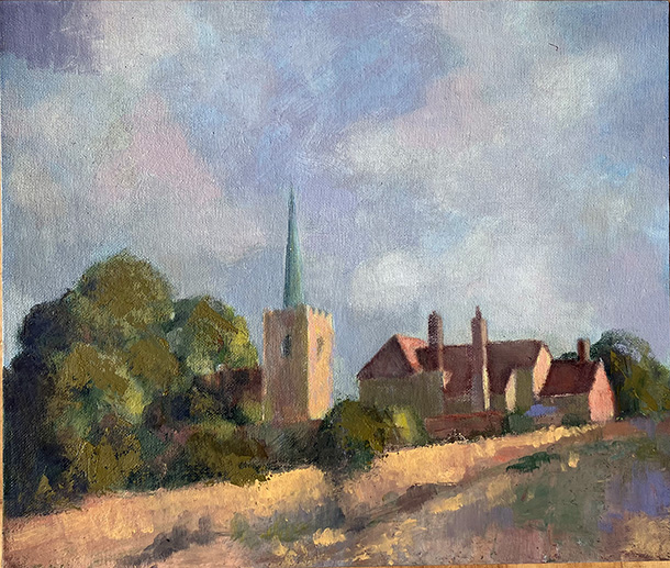 Widford Church - Oil on canvas