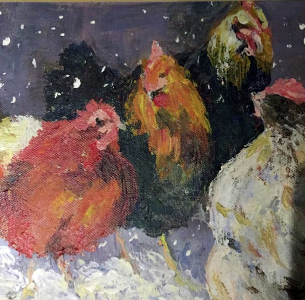 Chickens - The Disagreement - Acrylic