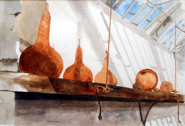Gourd House - Watercolour