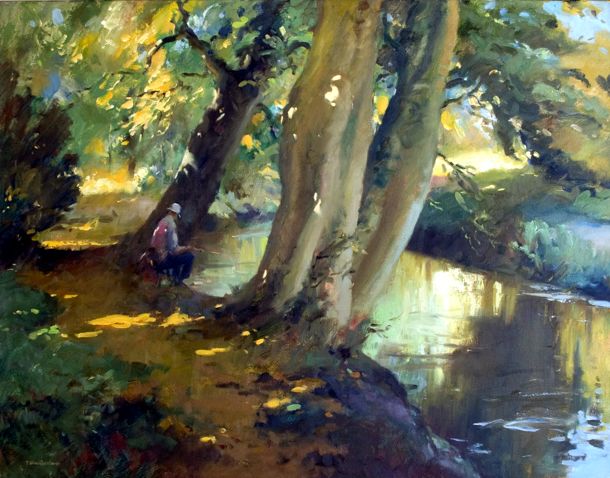 By the Mimram, Hertingfordbury - Oils - 70 x 90cm