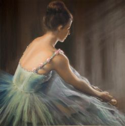 Waiting in the wings by Chris Baker - Pastel